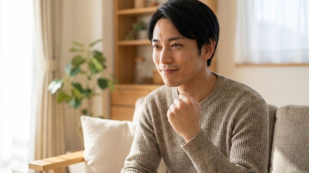 練習量だけを増やさずカウントアップの練習内容を振り返る人物