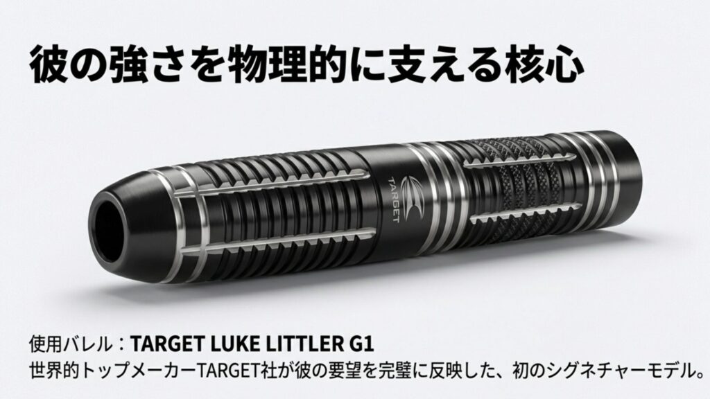 TARGET社製 ルーク・リトラーモデル G1の全体像。ブラックコーティングとシルバーのカットが特徴