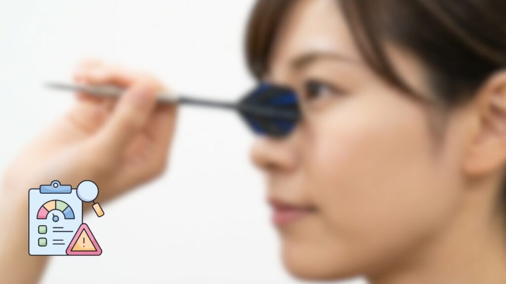 テイクバック時に顔や肩に当たるリスクの回避