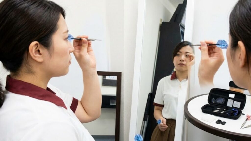 自分に最適なダーツのノーテイクバックの深さの探し方