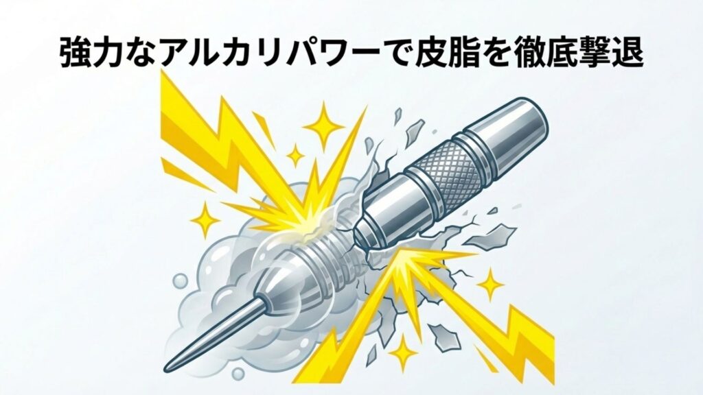 強力なアルカリパワーで皮脂を徹底撃退するセスキ炭酸ソーダ洗浄