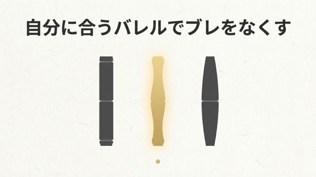 自分に合うバレルでブレをなくす