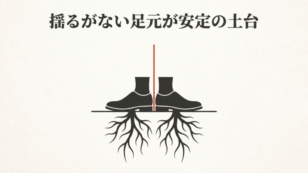 揺るがない足元が安定の土台