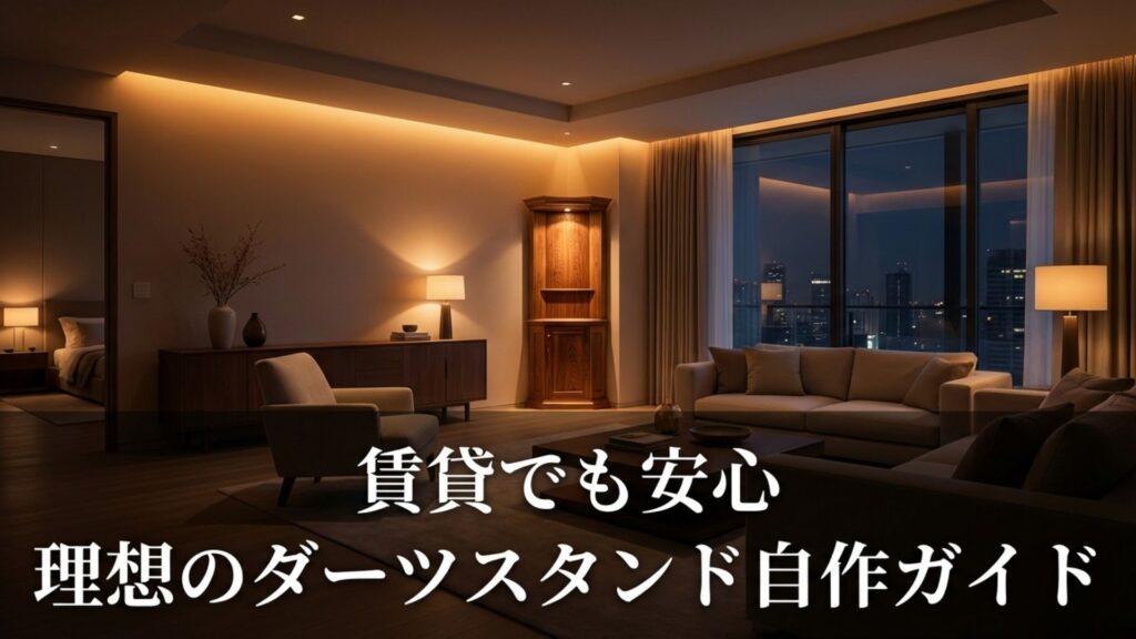 賃貸でも安心、理想のダーツスタンド自作ガイドのタイトル画像