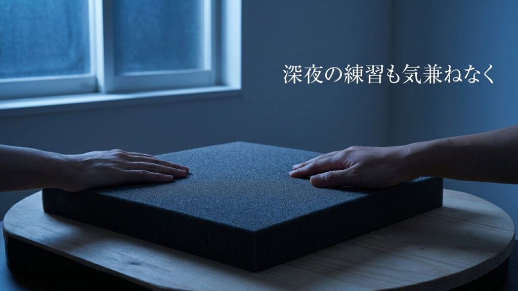 深夜の練習も気兼ねなくできるダーツの防音対策イメージ