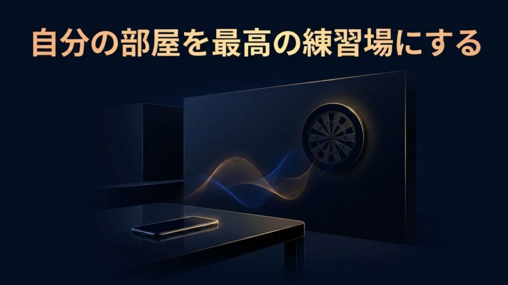 自分の部屋をダーツの最高の練習環境にするイメージ