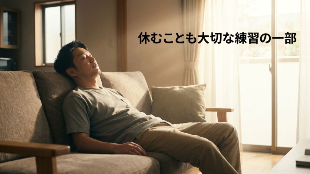 休むことも大切な練習の一部。筋肉痛のケアと休息方法