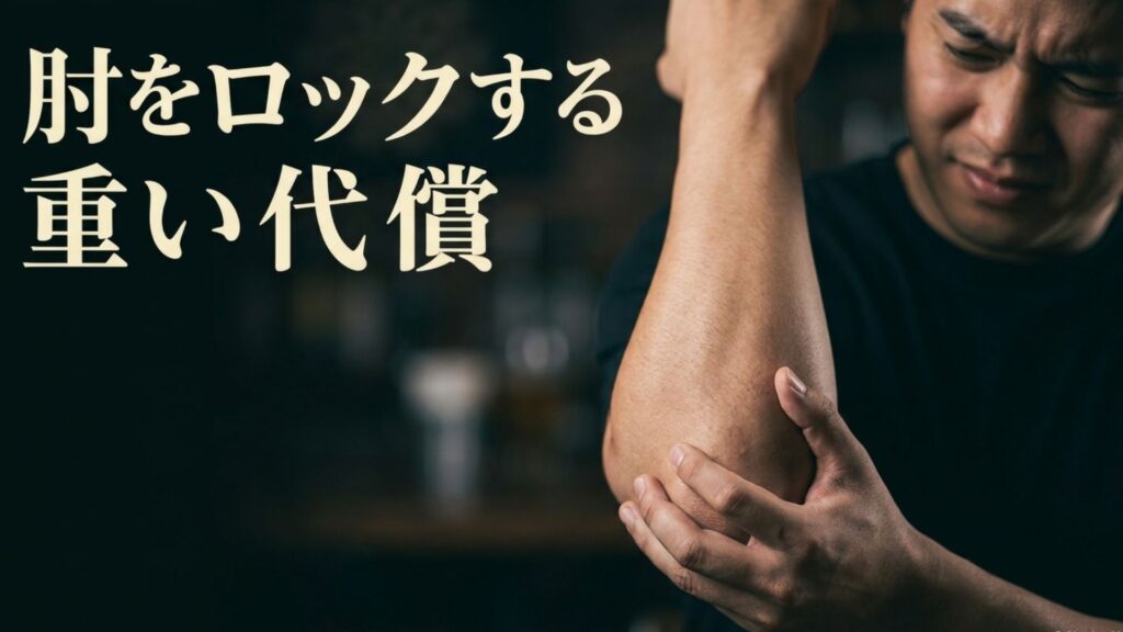 肘をロックする重い代償。ダーツ肘や肘内側の痛みの理由