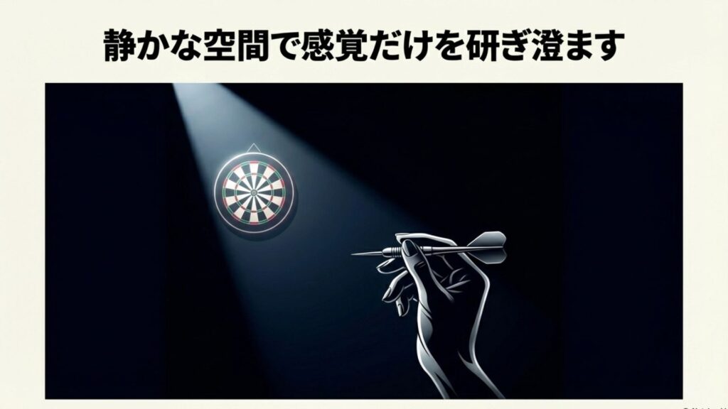 静かな空間で感覚だけを研ぎ澄ますための自宅用ダーツボード