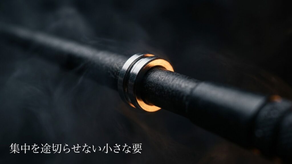 集中を途切らせない小さな要として機能するシャフトリングのイメージ