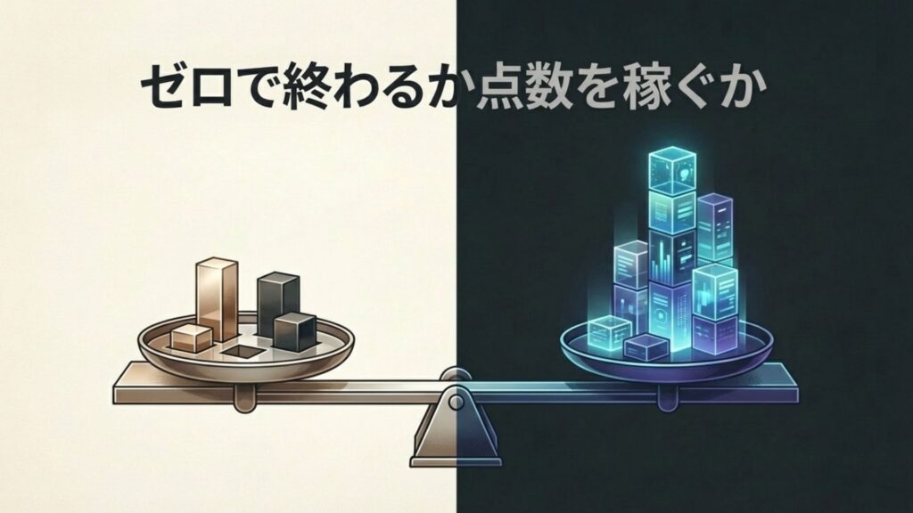 ダーツの点数計算やルールの違いを示すイメージ