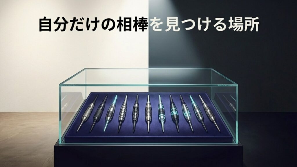 自分だけのマイダーツを見つけるイメージ