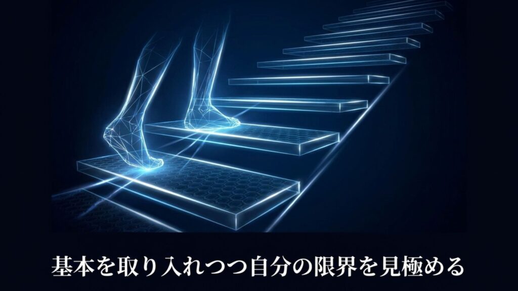 ダーツの基本を取り入れつつ、自分の限界や怪我のリスクを見極めるポイント