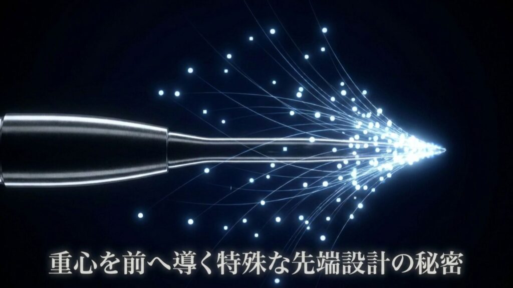 重心を前へ導くNo.5やスリーク規格などの特殊な先端設計の秘密