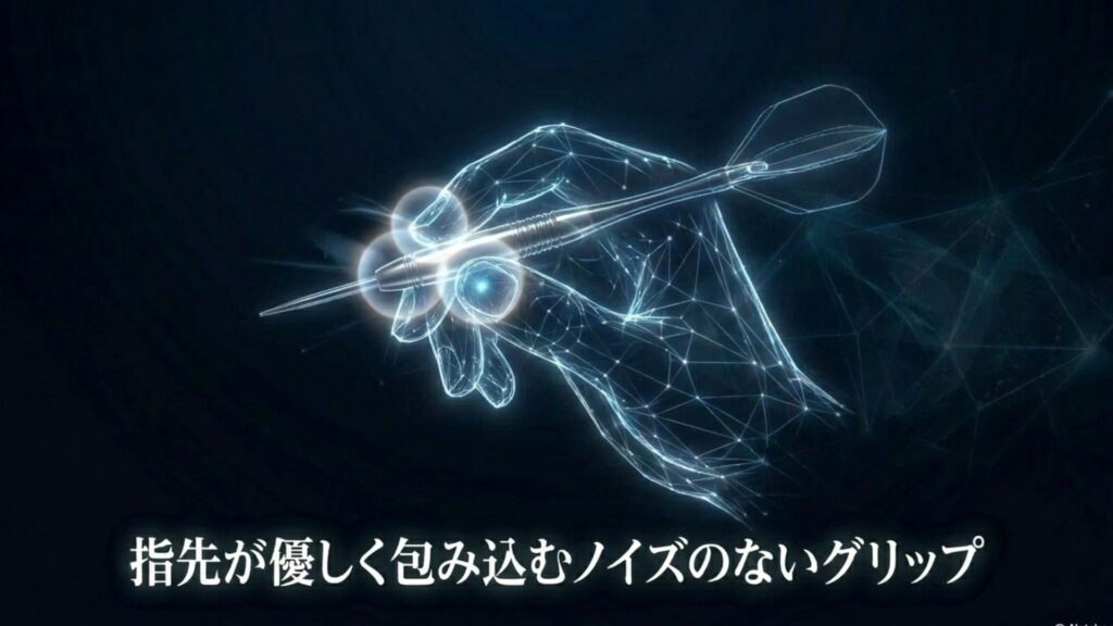 指先がバレルを優しく包み込む、干渉やノイズのないグリップ