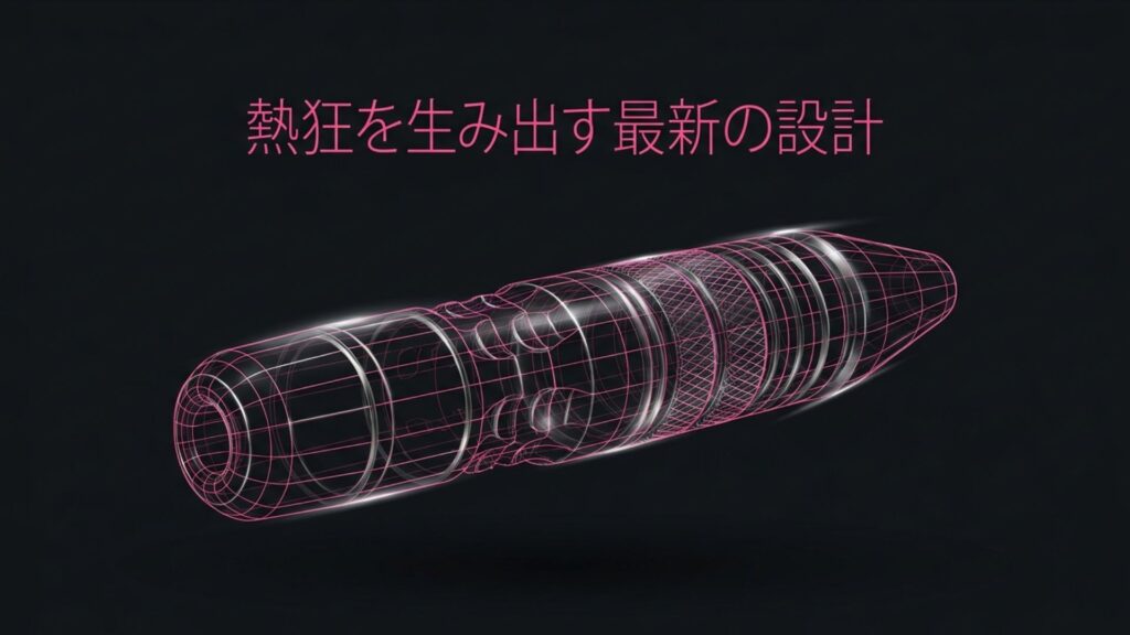 熱狂を生み出す最新の設計を示すダーツバレルのワイヤーフレーム図解