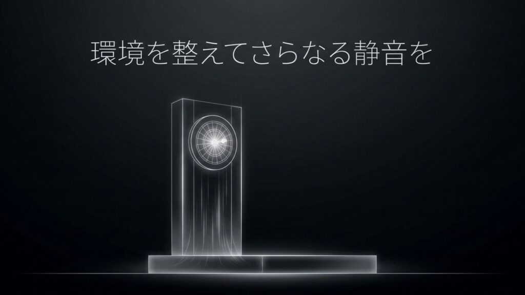 環境を整えてさらなる静音を