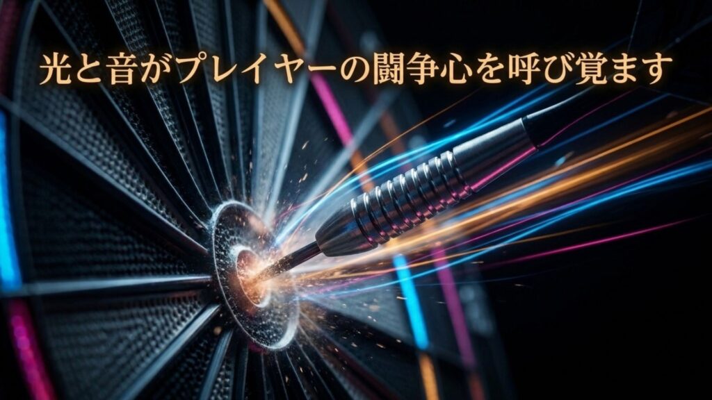 光と音がプレイヤーの闘争心を呼び覚ます